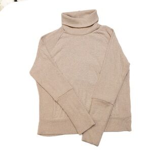 Evereve Beige Cowl Neck Sweater